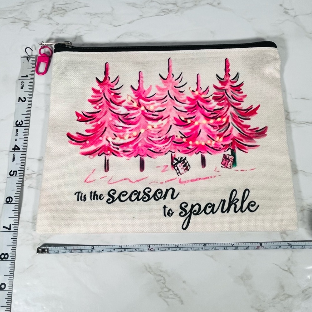 Festive Pink Tree Pouch - Picture 9 of 9